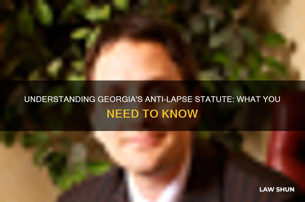 is there an anti-lapse law in georgia