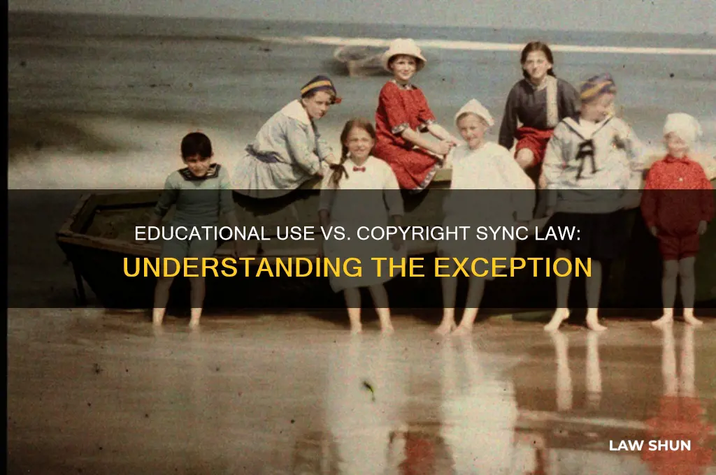 is there an educational exception to us copyright syncronization law