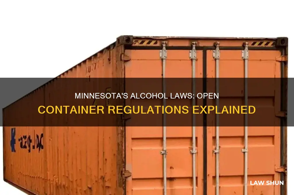 is there an open alcohol law in minnesota