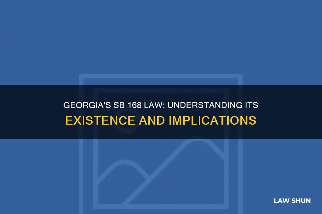 is there an sb 168 law in georgia