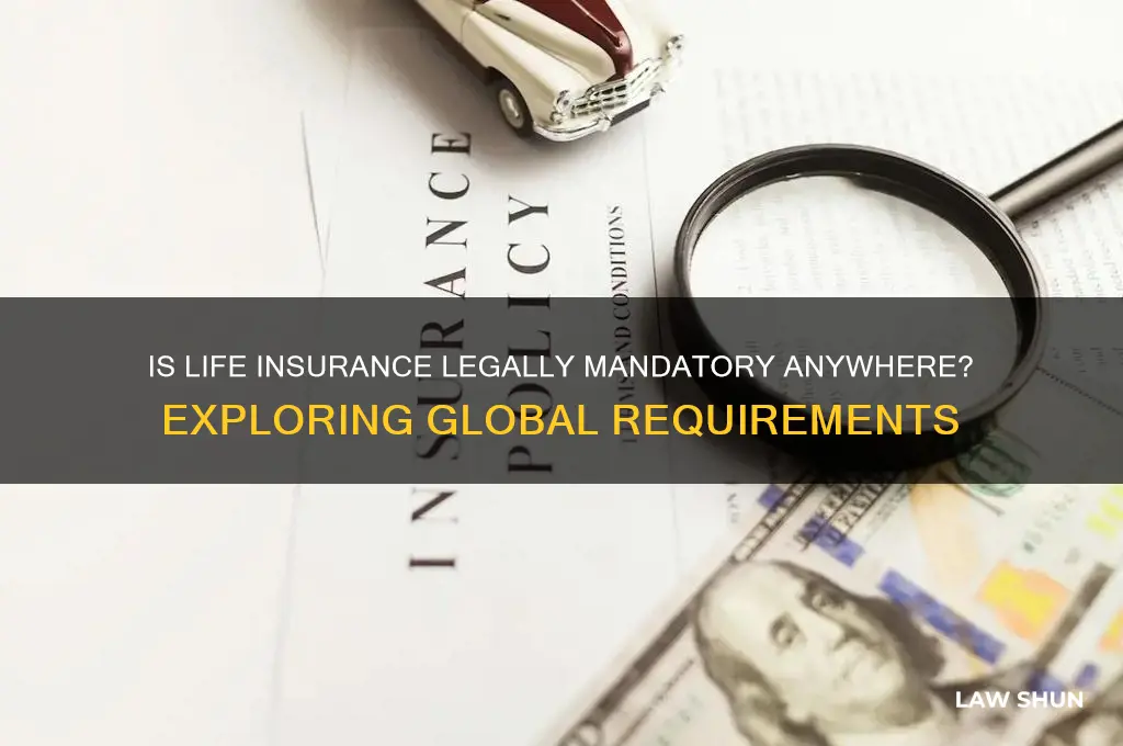 is there anywhere that life insurance is lawfully needed