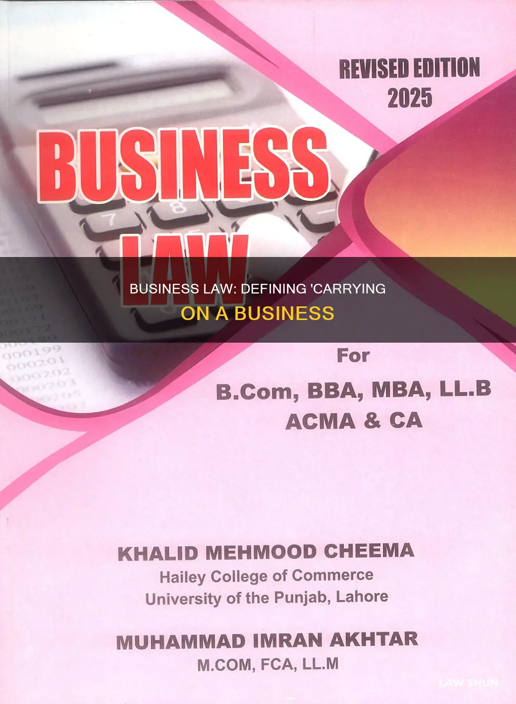 is there case law that defines carrying on a business