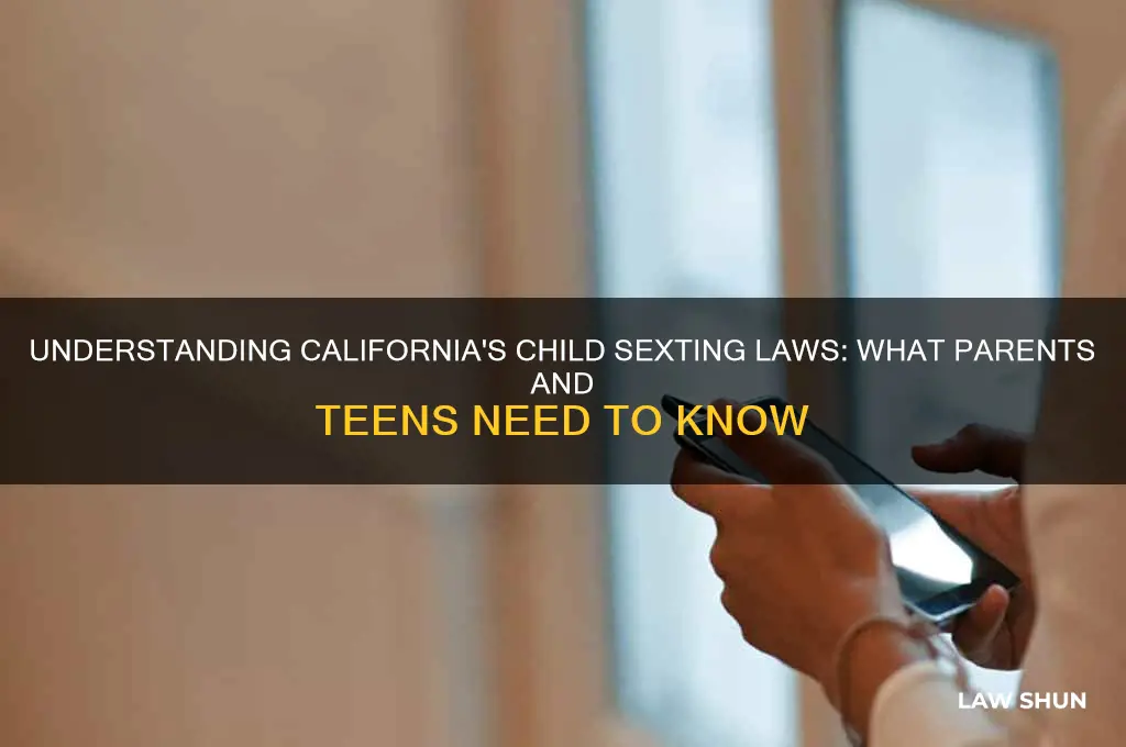 is there child sexting laws in ca