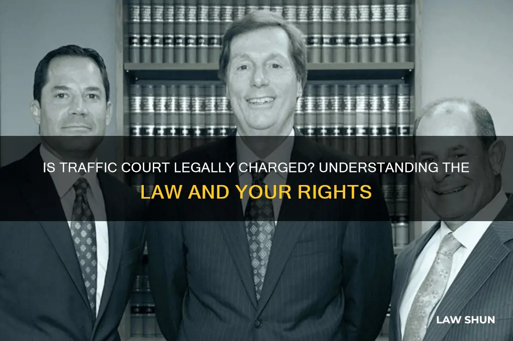 is traffic court under charges againt hte law