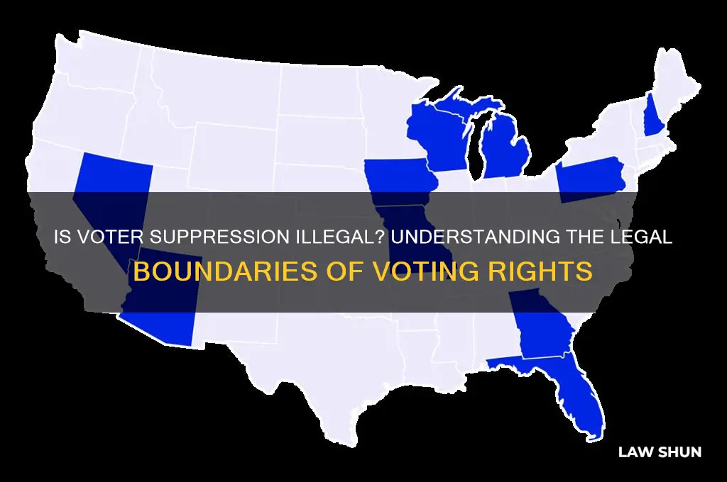 is voter suppression against the law