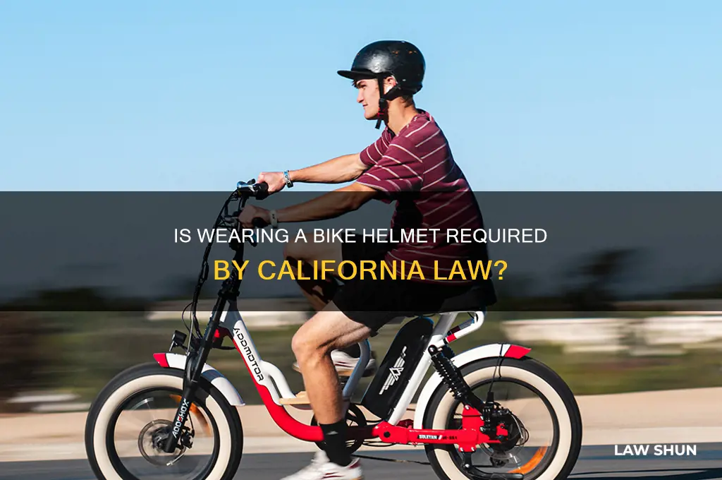 is wearing a bike helmet a law in ca