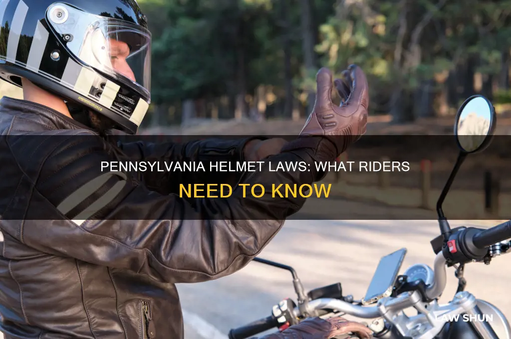 is wearing a helmet a law in pennsylvania
