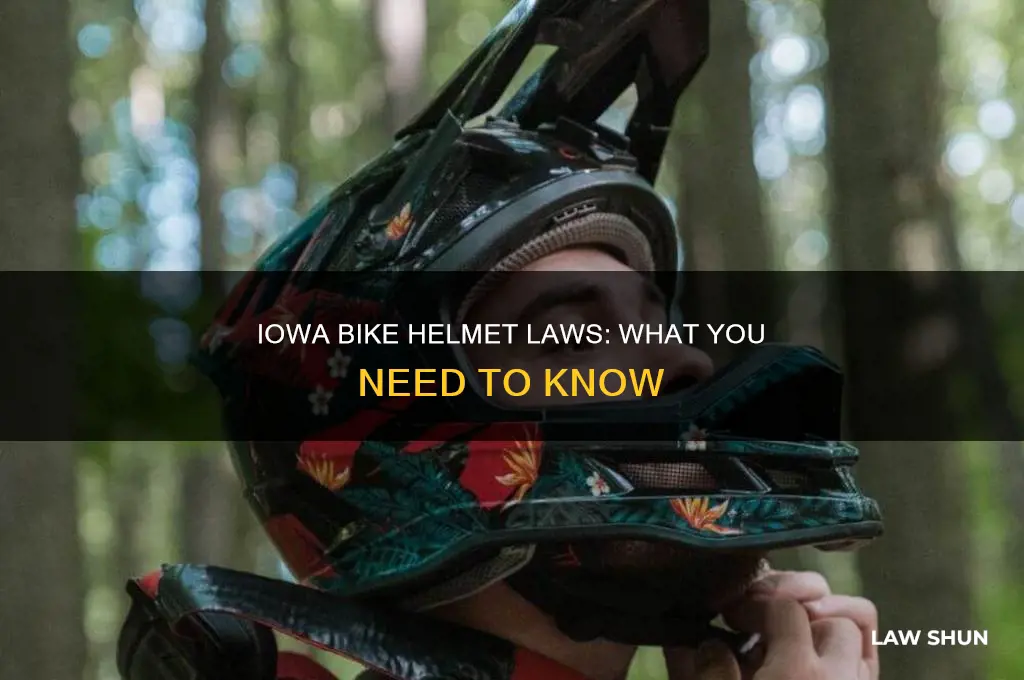 is wearing your bike helmet in iowa a law