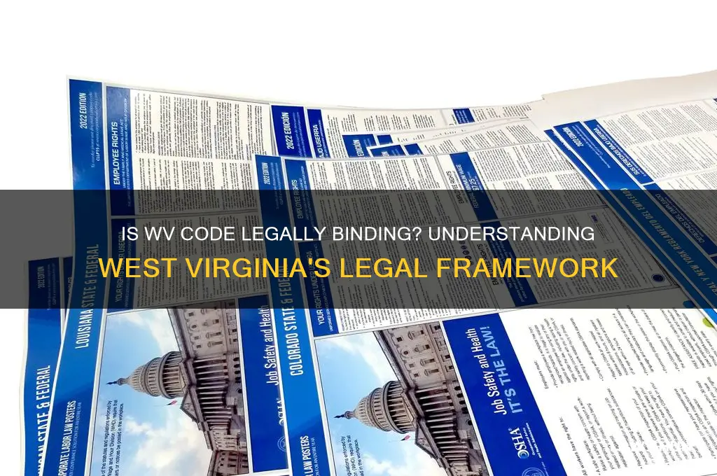 is wv code a law