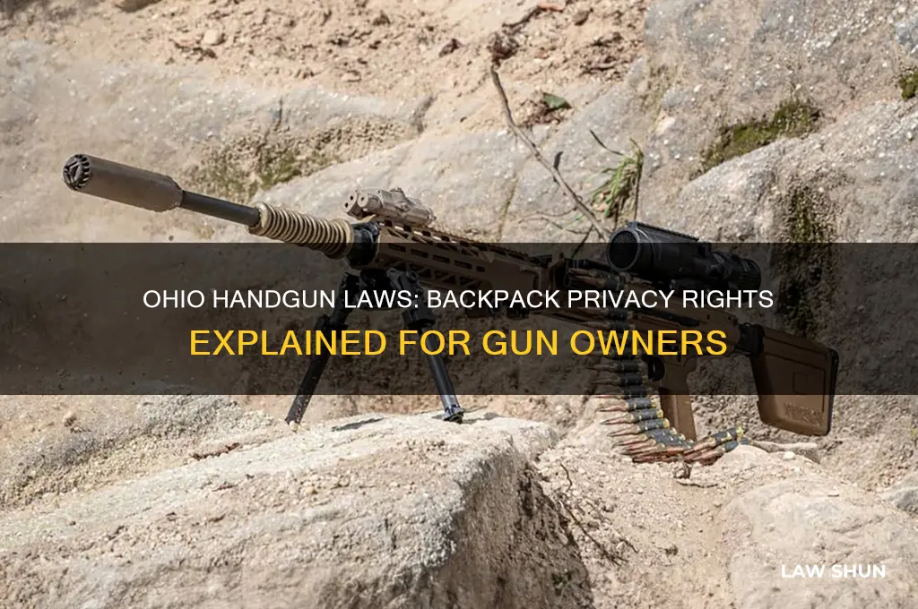 is your backpack private property handgun laws in ohio