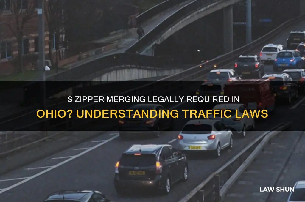 is zipper merging the law in ohio