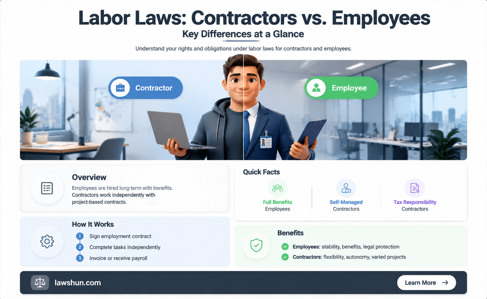 are labor laws different for independent contractor