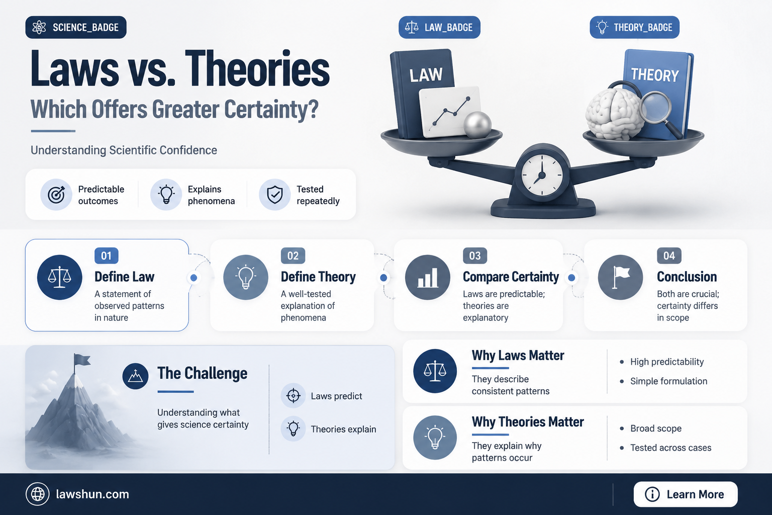 are laws more certain than theories