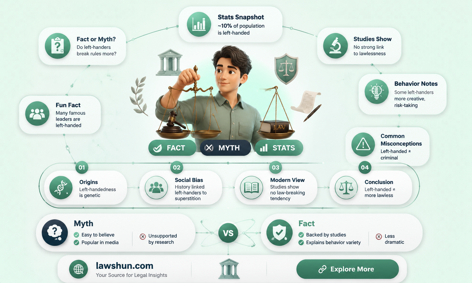 are left handed people more likely to break laws