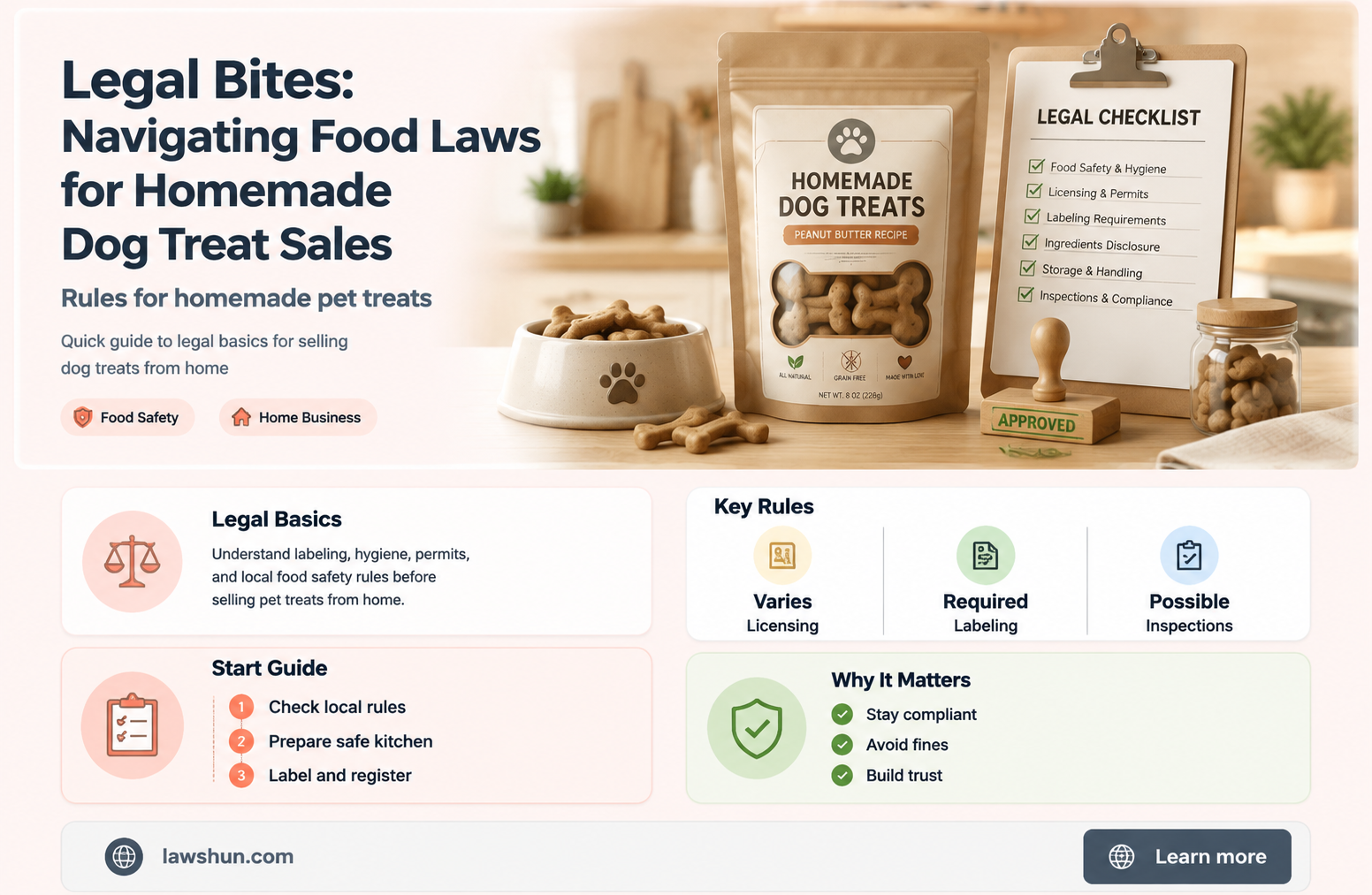 are there food laws when making and selling dog treats