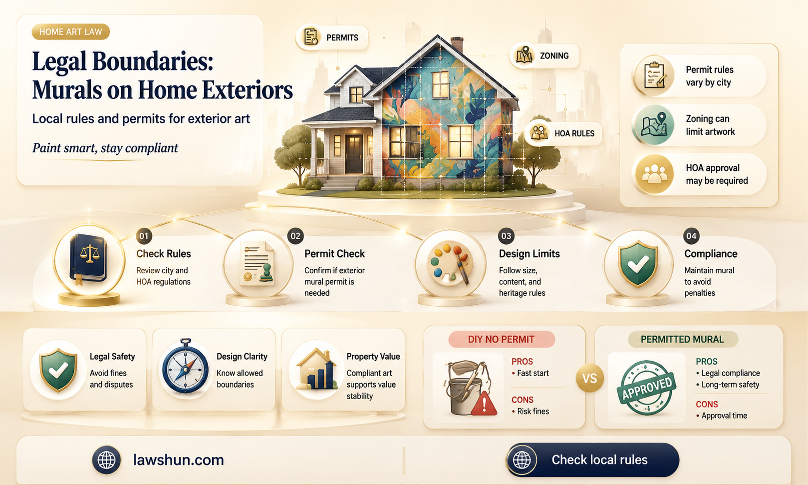 are there laws about murals on outside of a house