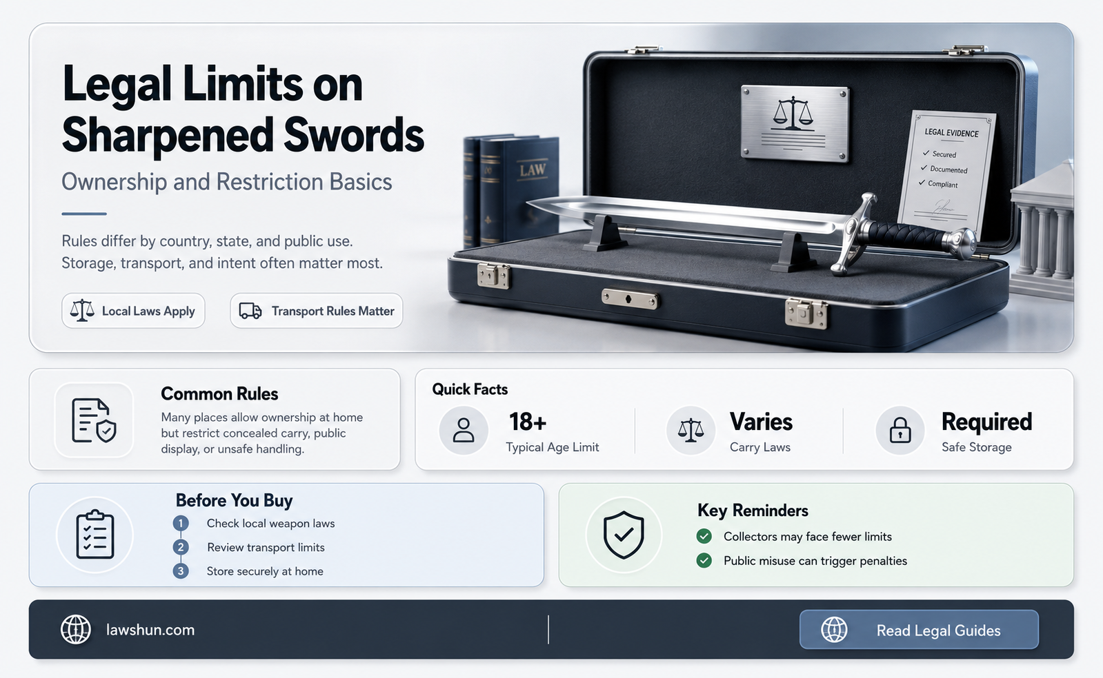 are their laws against sharpened swords