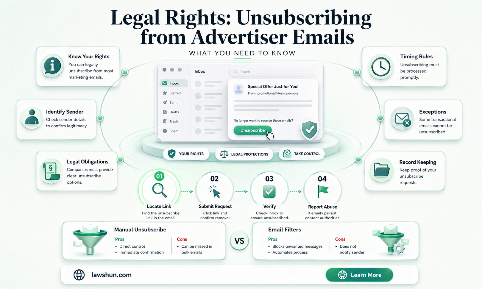 are there any laws regarding unsubscribing to emails from advertisers
