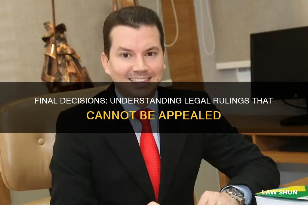 may not be appealed in the courts of law