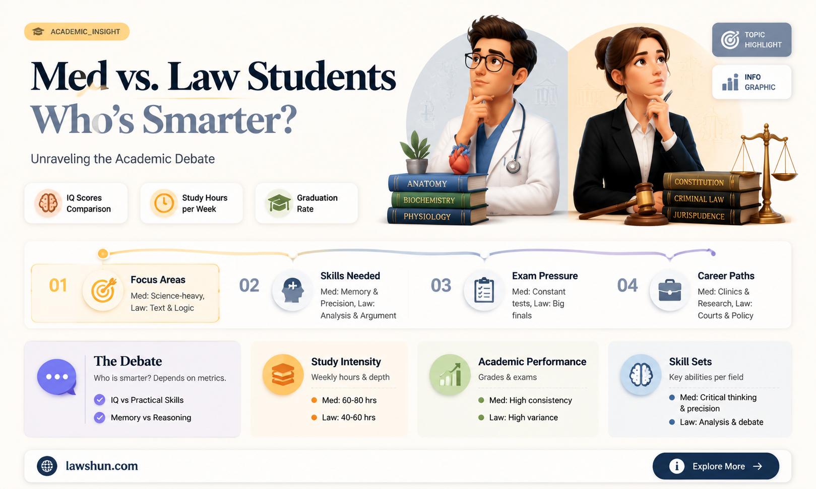 are med students smarter than law students