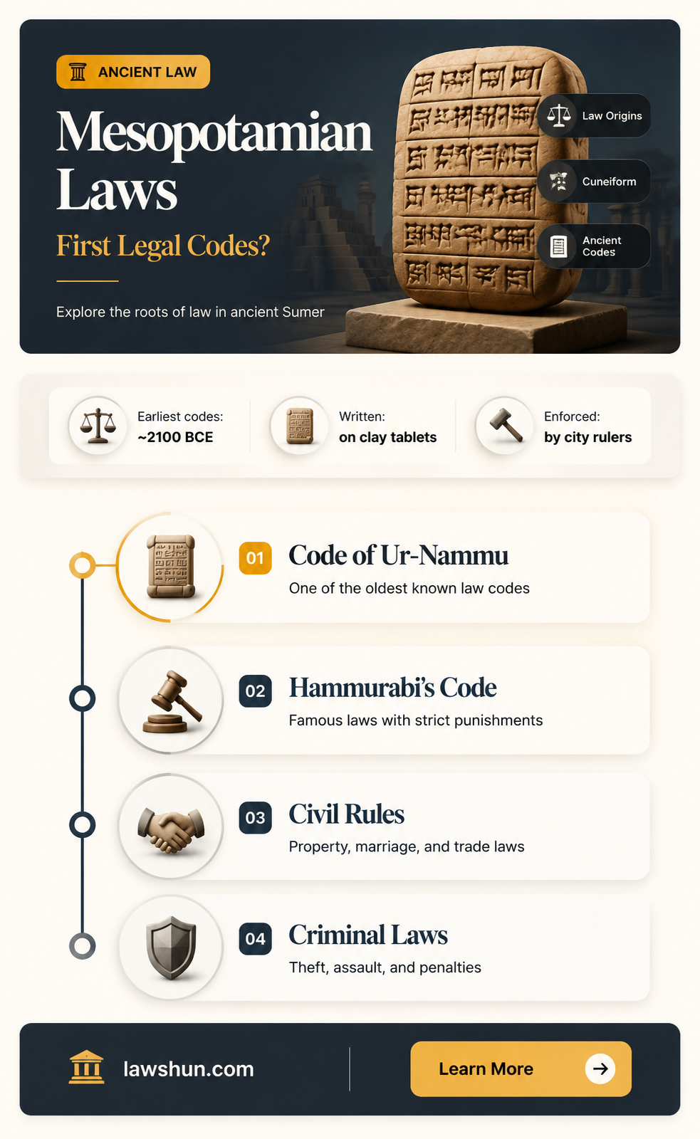 are mesopotamian laws the first laws