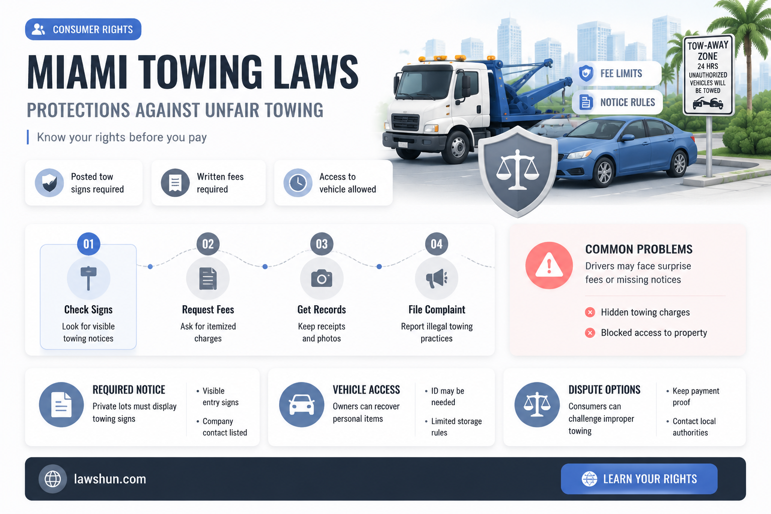 are there any laws against a towing company in miami