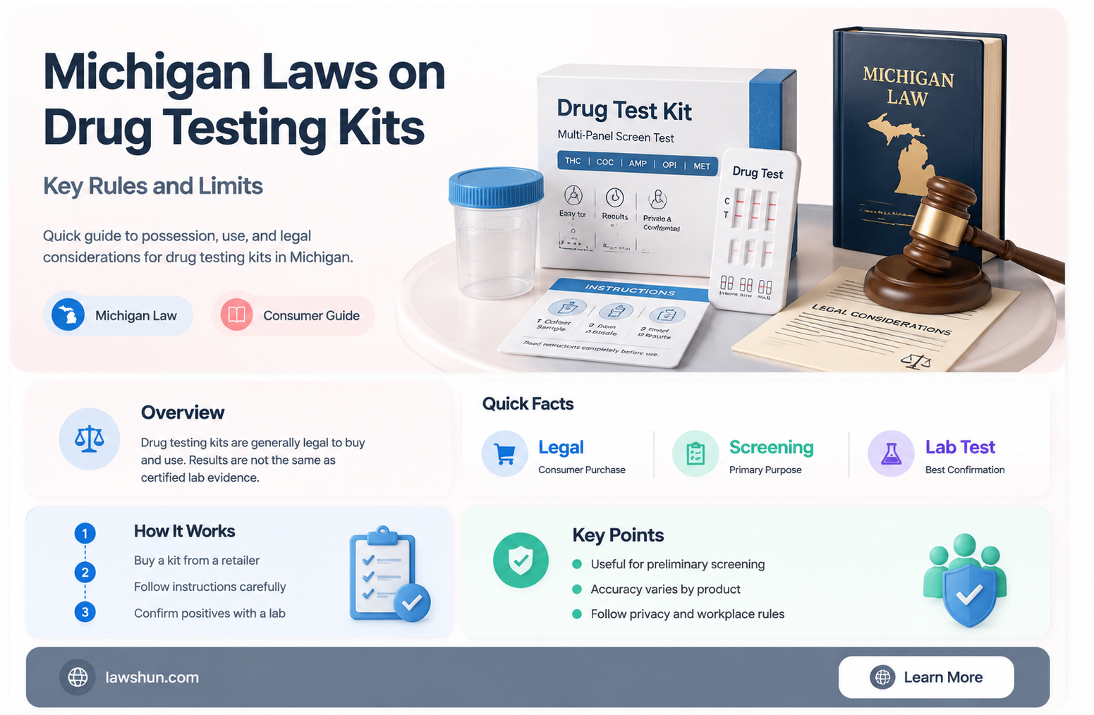 are there any michigan laws against possessing drug testing kits