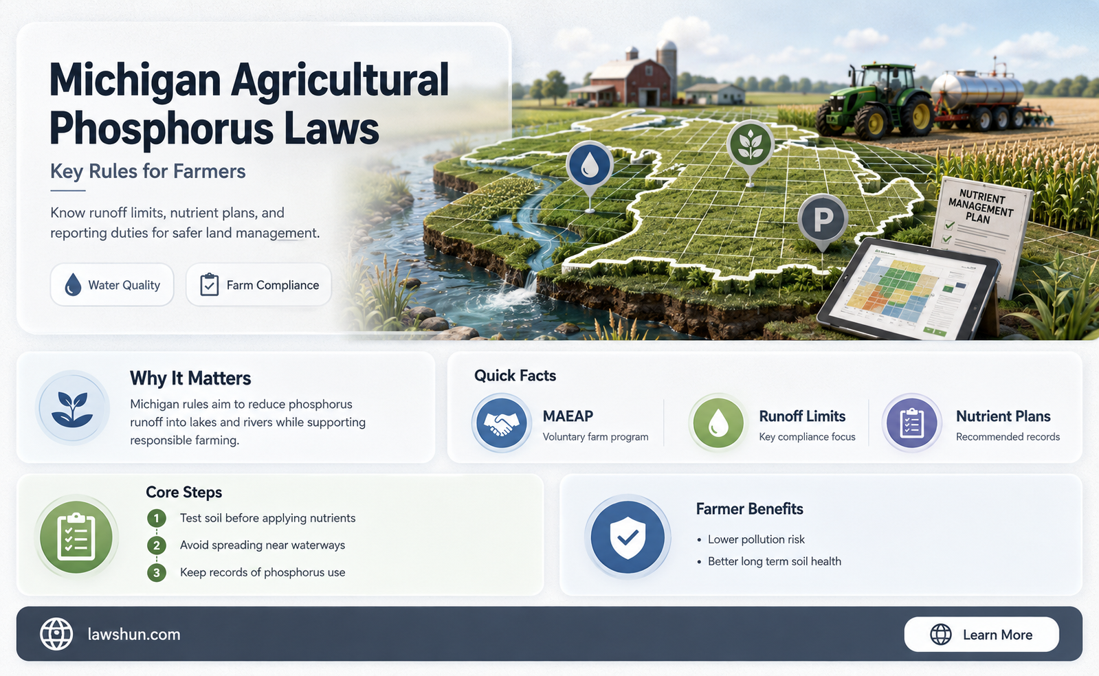are there any laws against agricultural phosphorus michigan