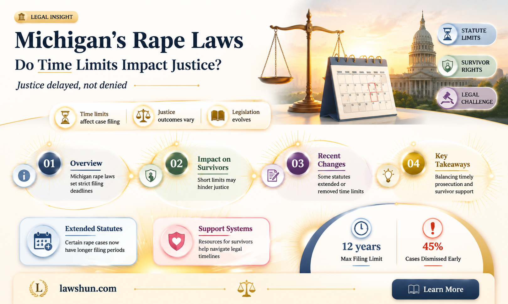 are michigan laws for rape time limited