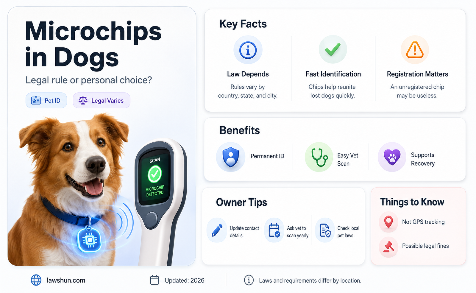 are micochips in dogs a law
