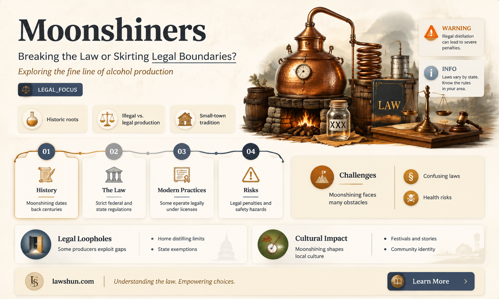 are moonshiners breaking the law