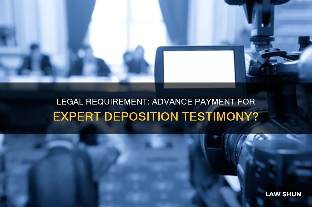must experts be paid in advance of deposition per law