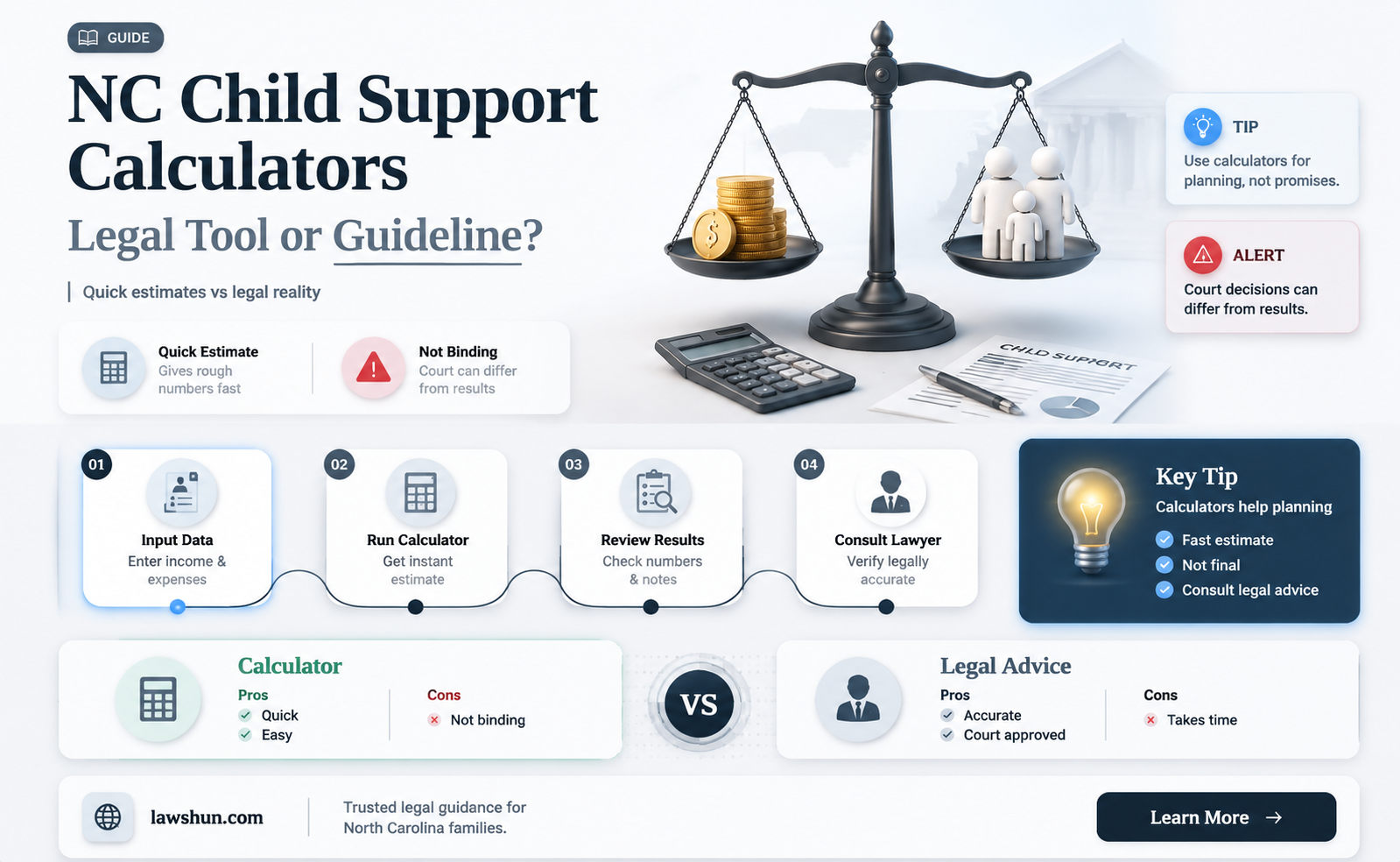 are nc child support calculators the law