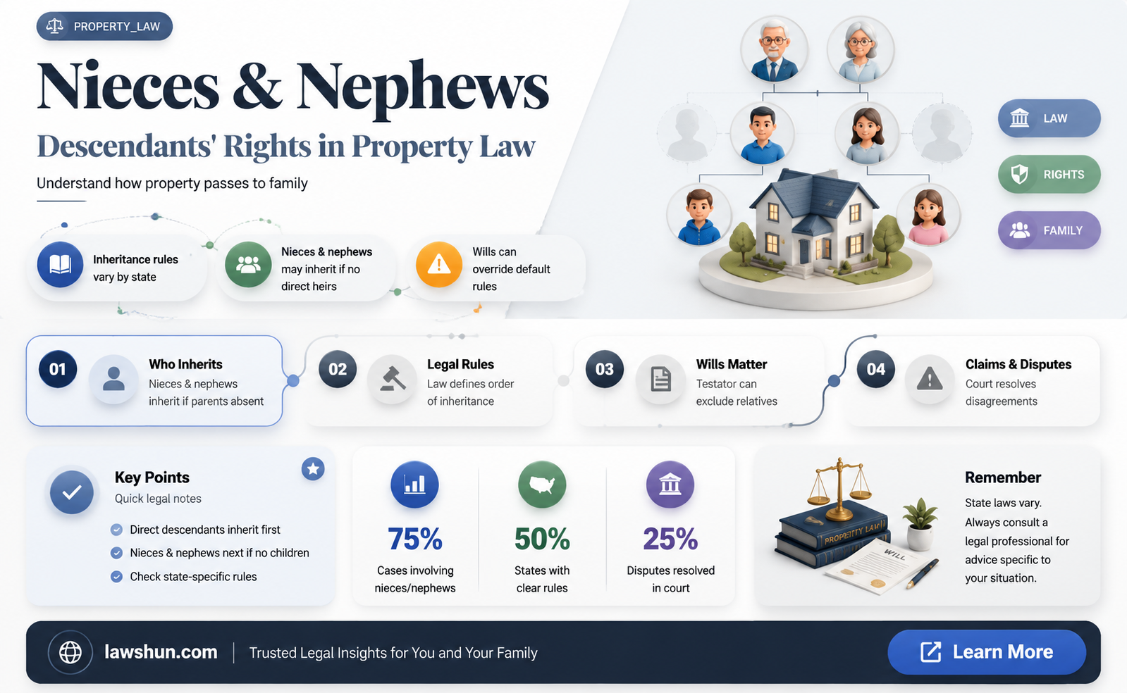 are neices and nephews decendants property law