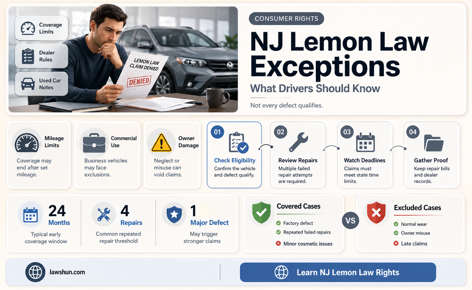 are there any exceptions to the lemon law nj