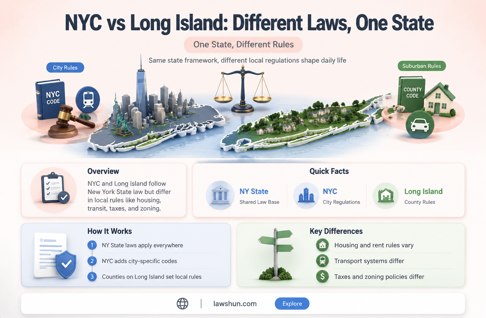 are there different laws in nyc vs long island ny