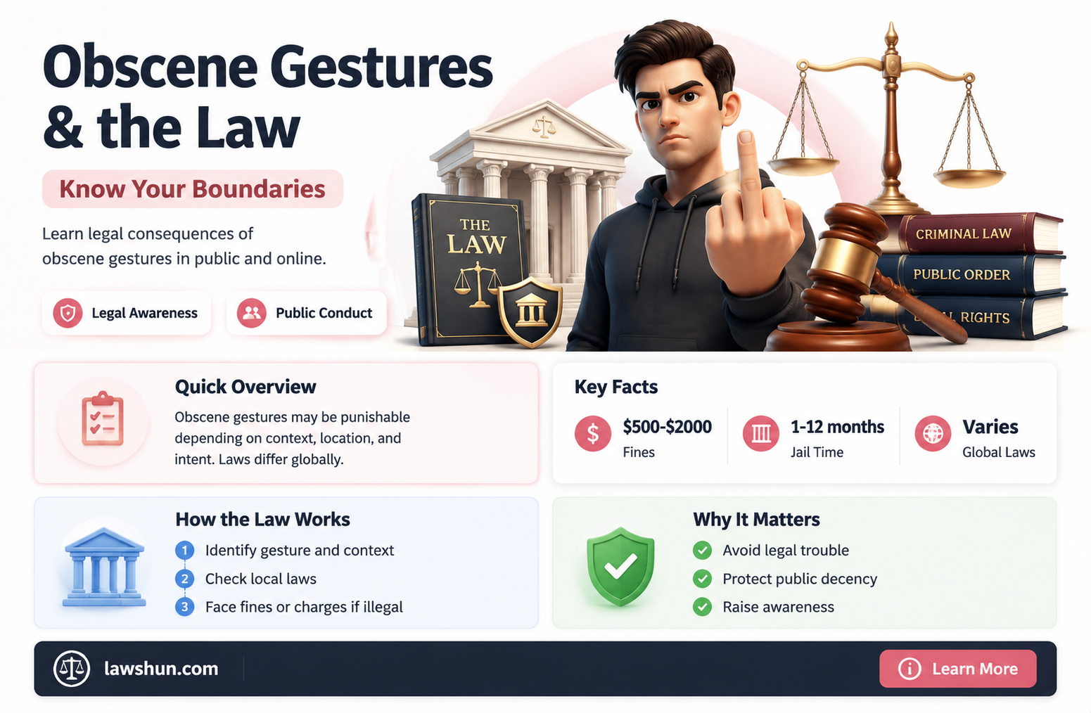 are obscene gestures against the law