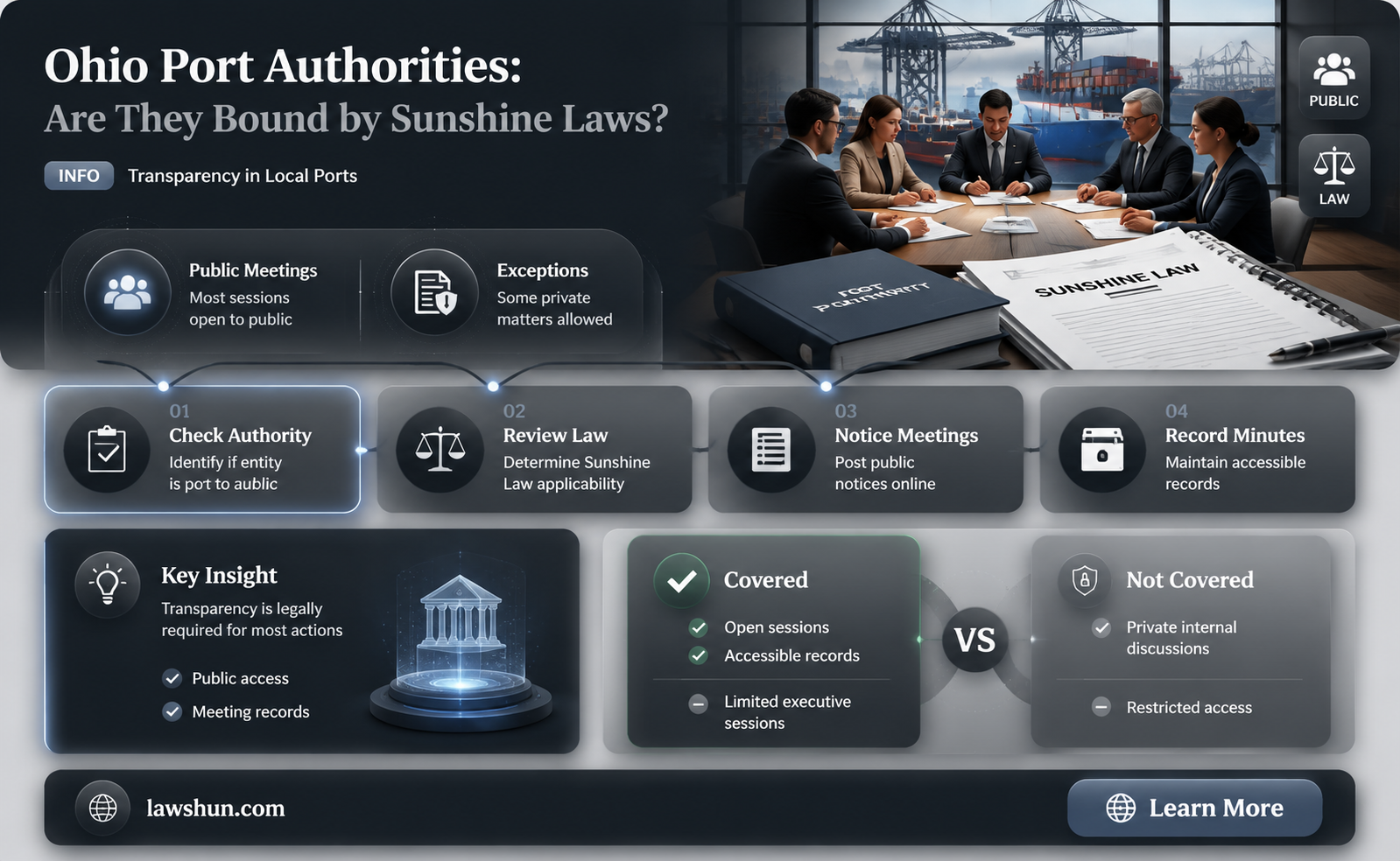 are port authorities in ohio subject to the sunshine laws