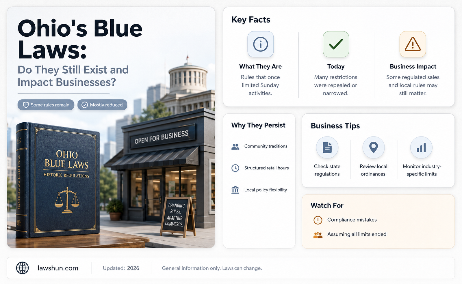 are there blue laws in ohio