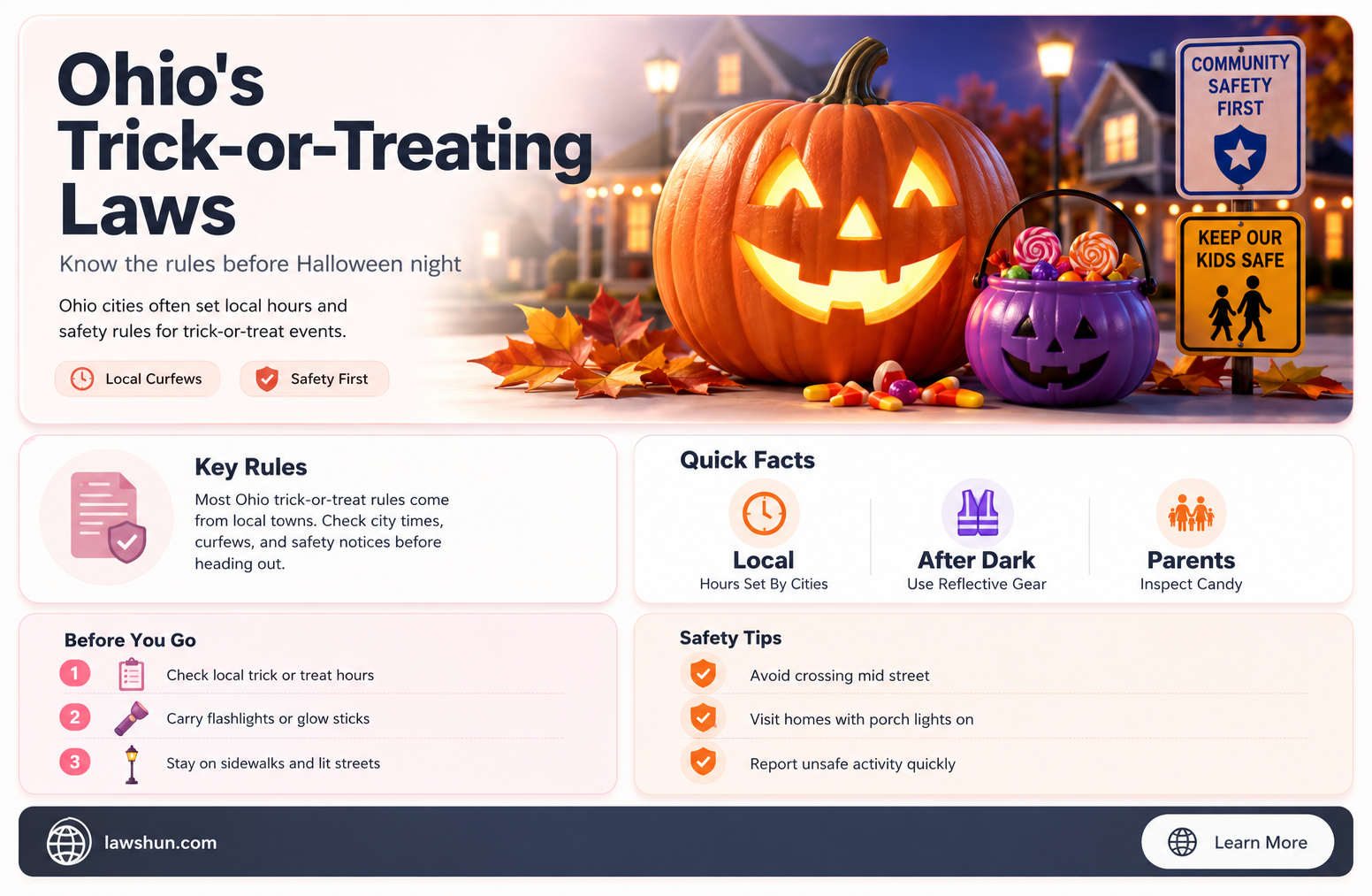 are there any laws in ohio regarding trick or treating