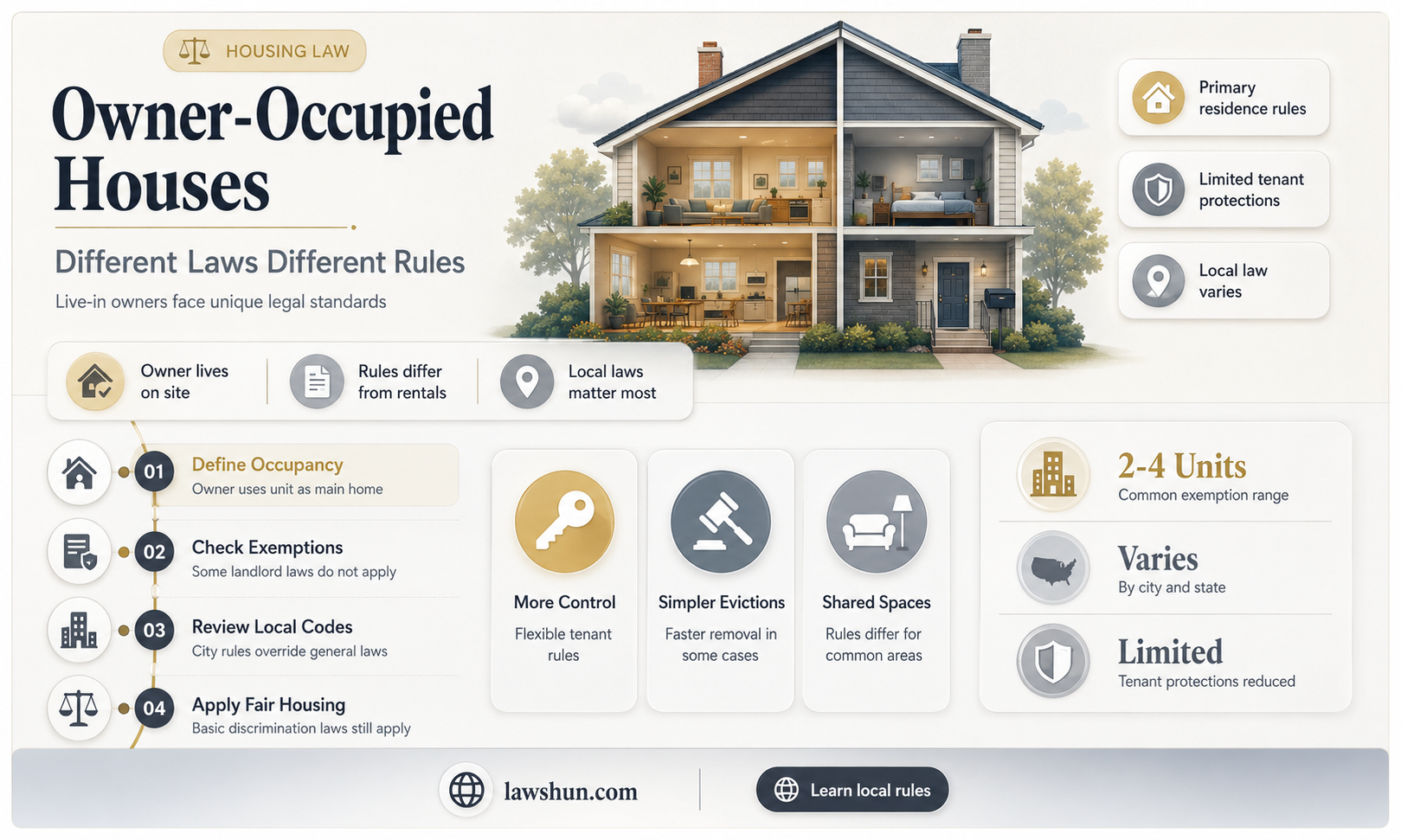 are the laws different for owner occupied houses