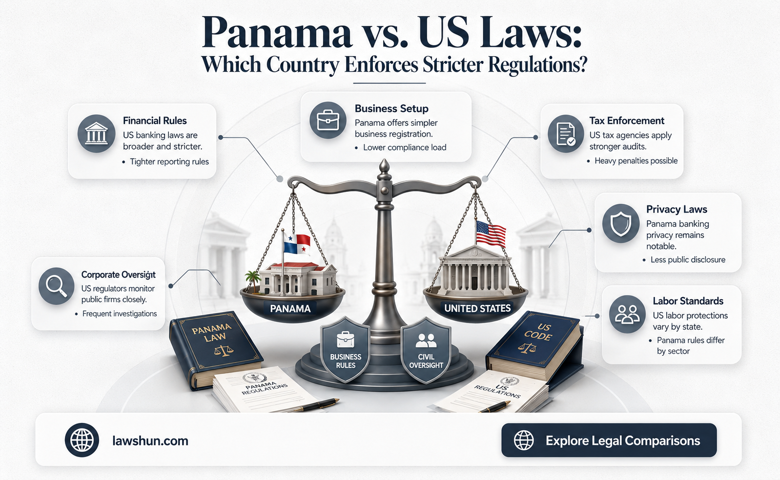 are the laws in panama more strict than the us
