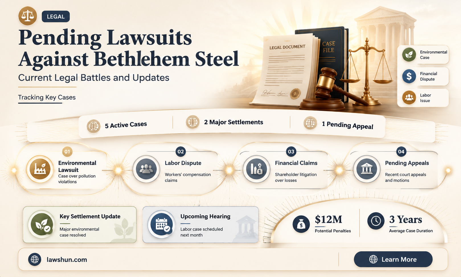 are there any law suits against bethlehem steel pending