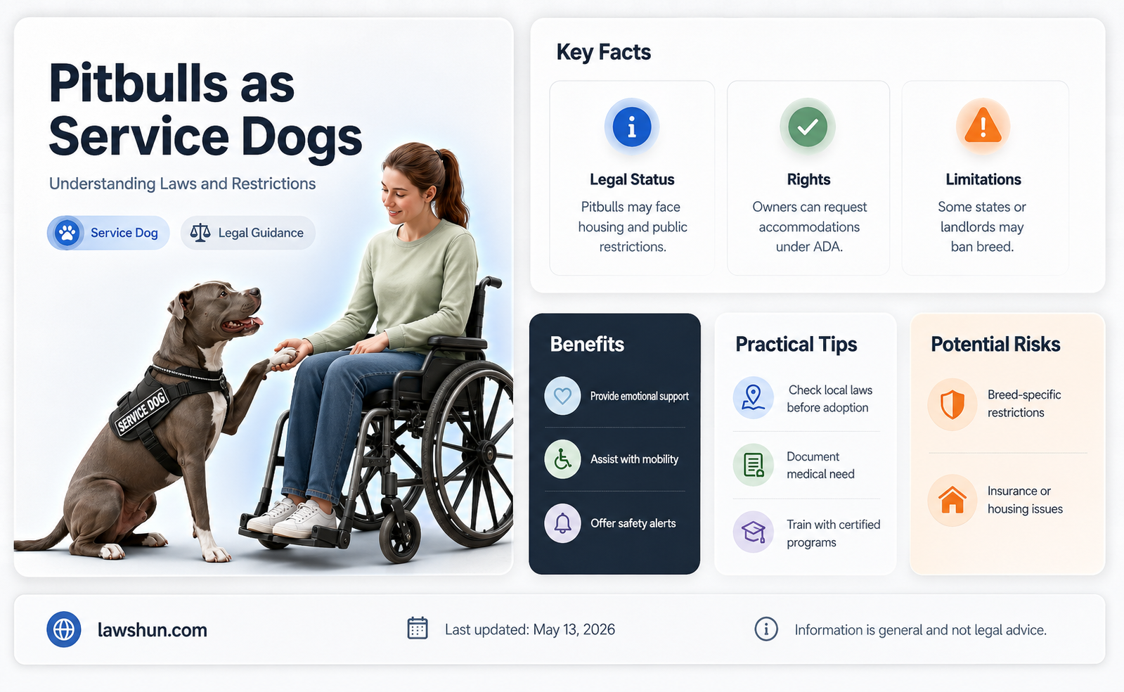 are there any disability laws against pitbulls as service dogs