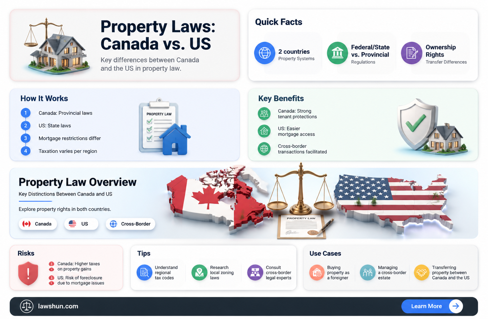 are canadian property laws different to us