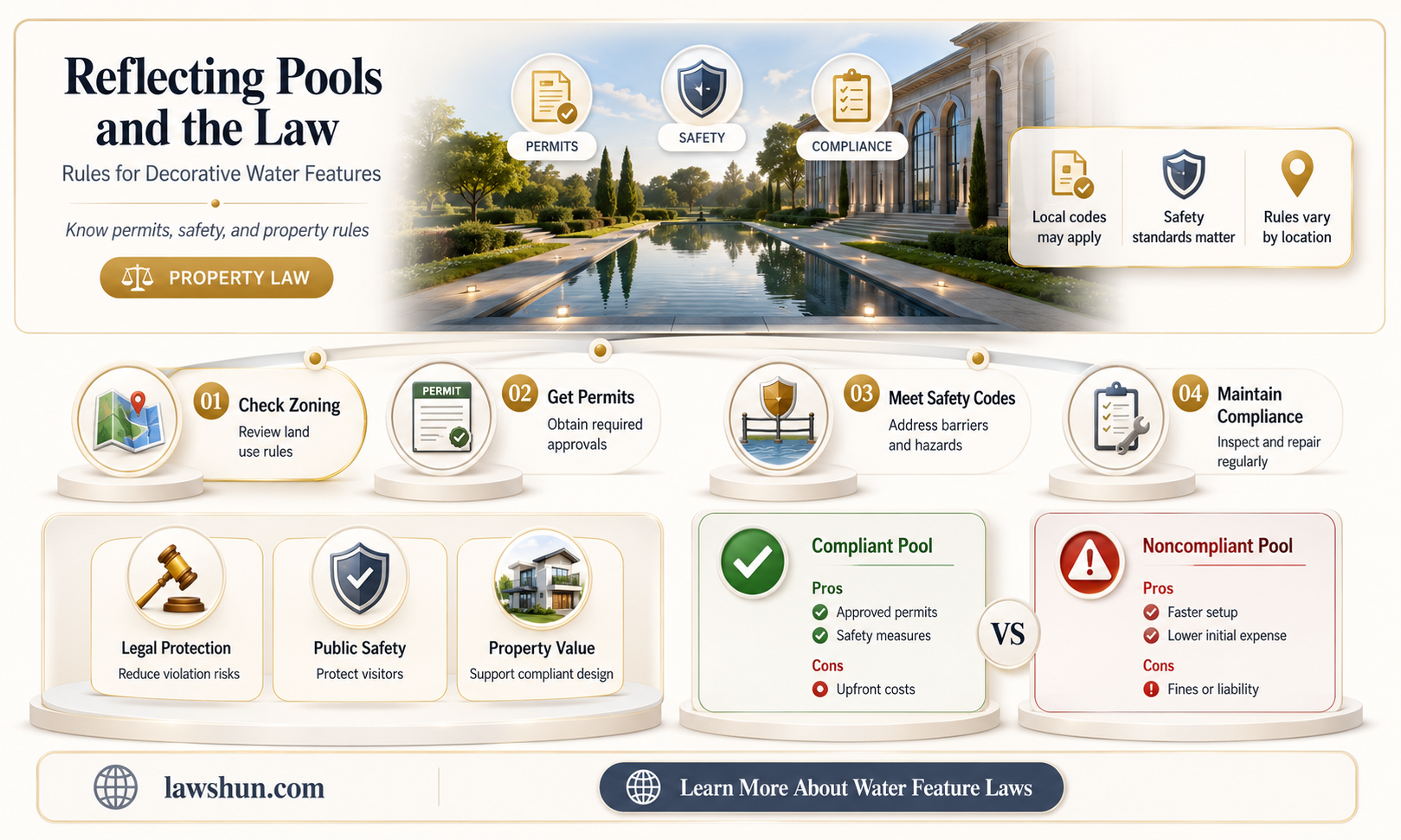 are there any laws regarding reflecting pools