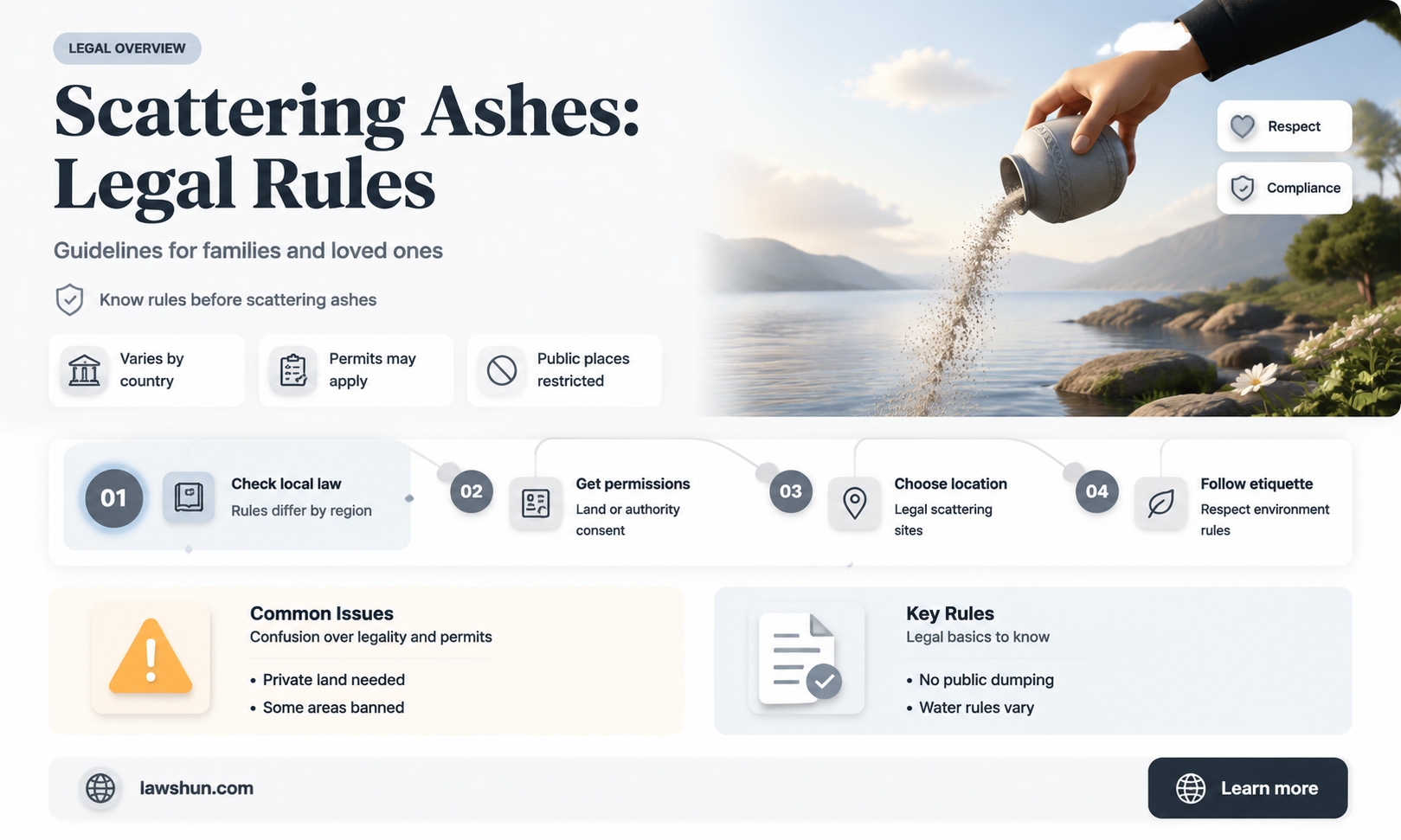 are there laws about scattering ashes