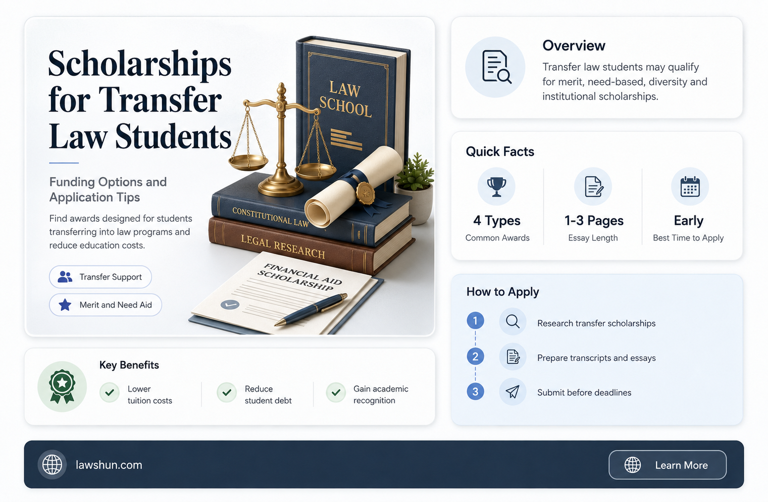 are there any scholarships for transfer law students