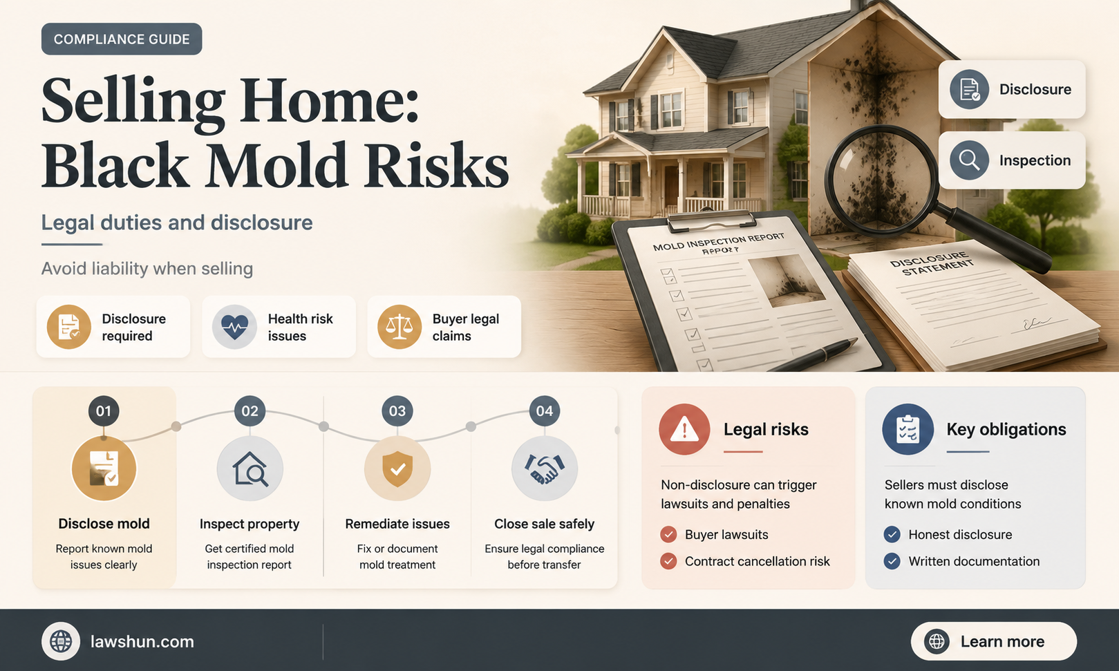 are there laws about selling a home with black mold