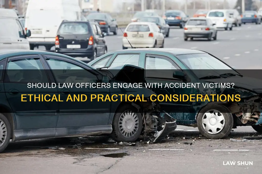 should a law officer talk to accident victim